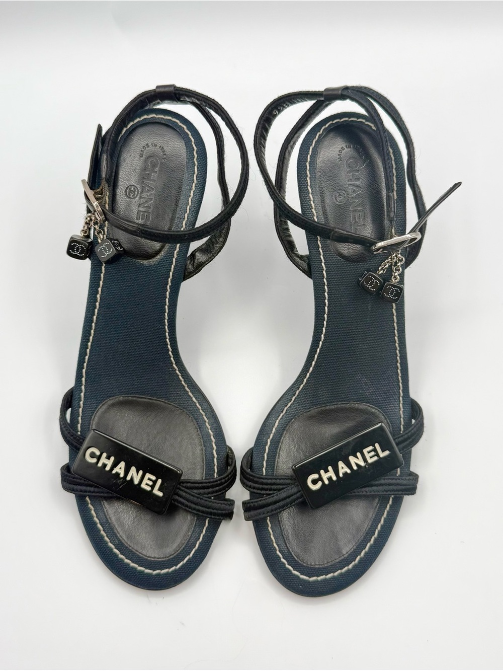 Chanel RARE Dice Ankle Strap heels size 39.5